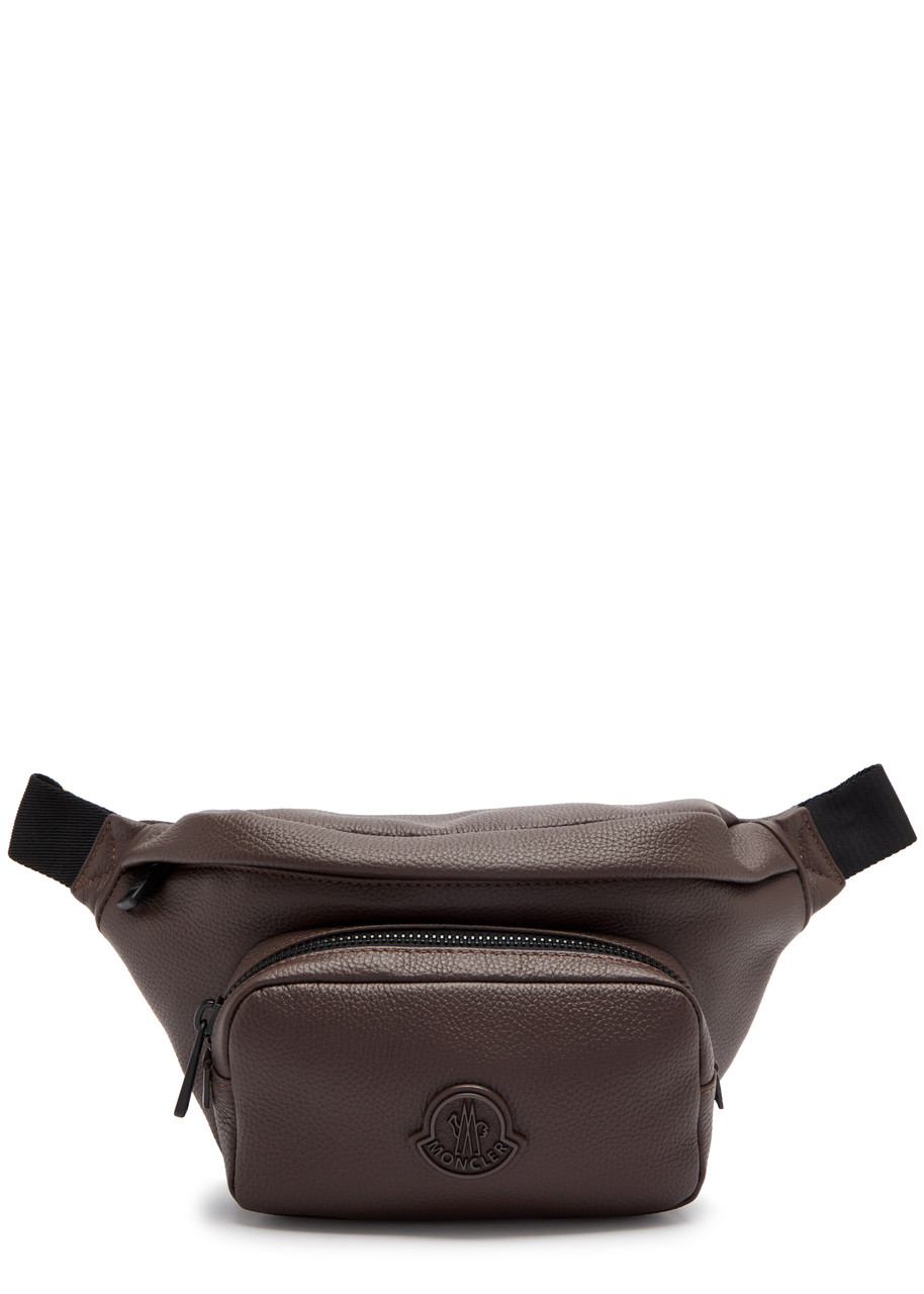 Moncler Durance Grained Leather Belt bag - Brown - One Size