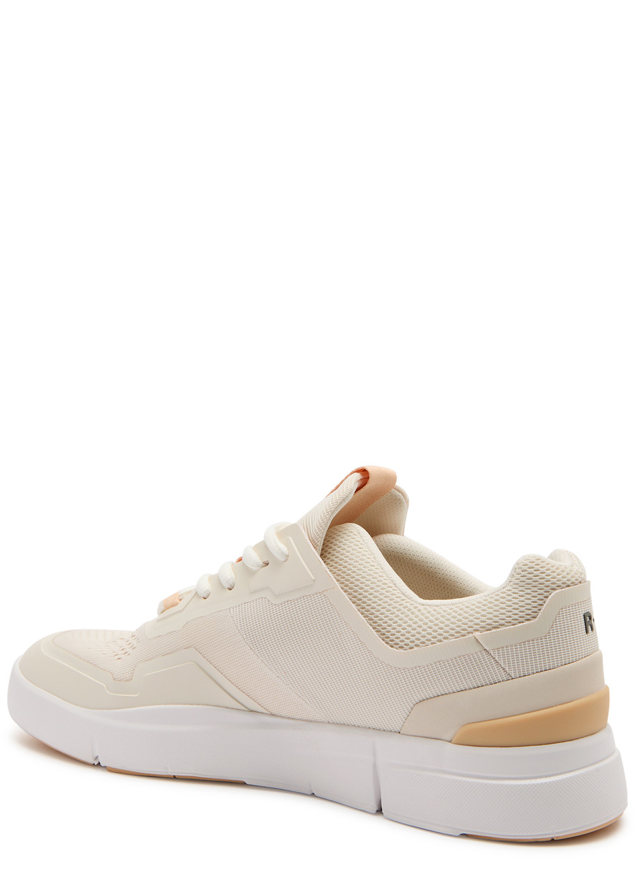 On X The Roger Spin Panelled Mesh-knit Sneakers In Cream