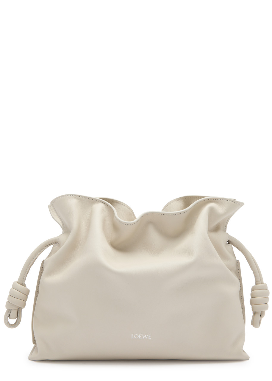 Loewe Flamenco Leather Clutch - Off White - One Size
