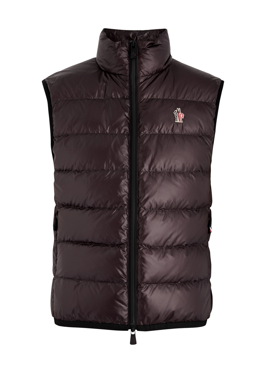 Moncler Polyester Vest In Brown