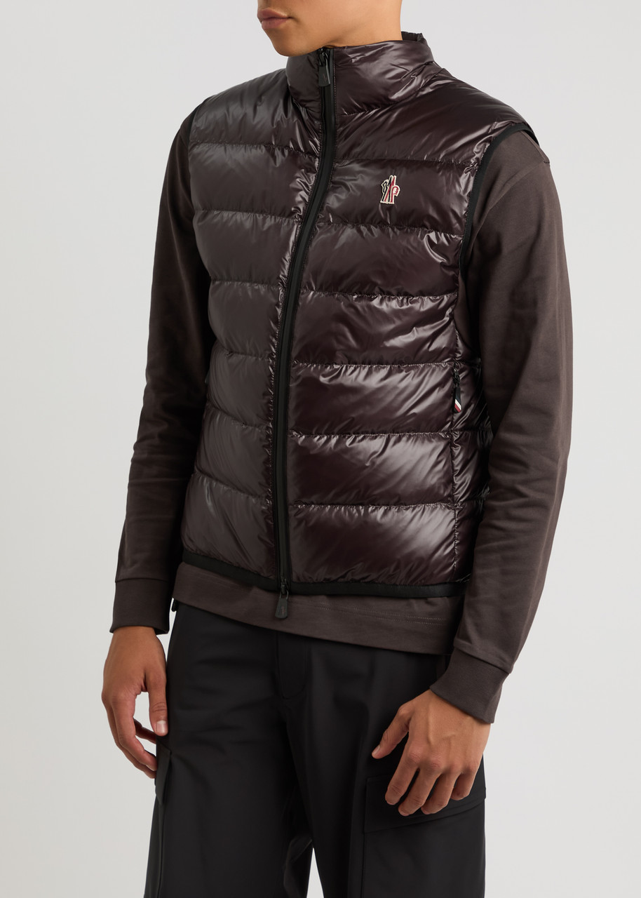 Moncler Polyester Vest In Brown