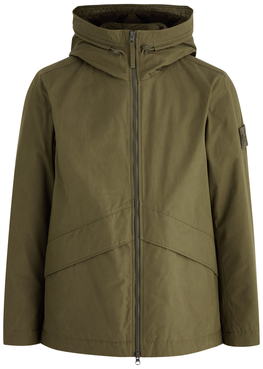 Stone Island Ghost Hooded Cotton Jacket - Green - L