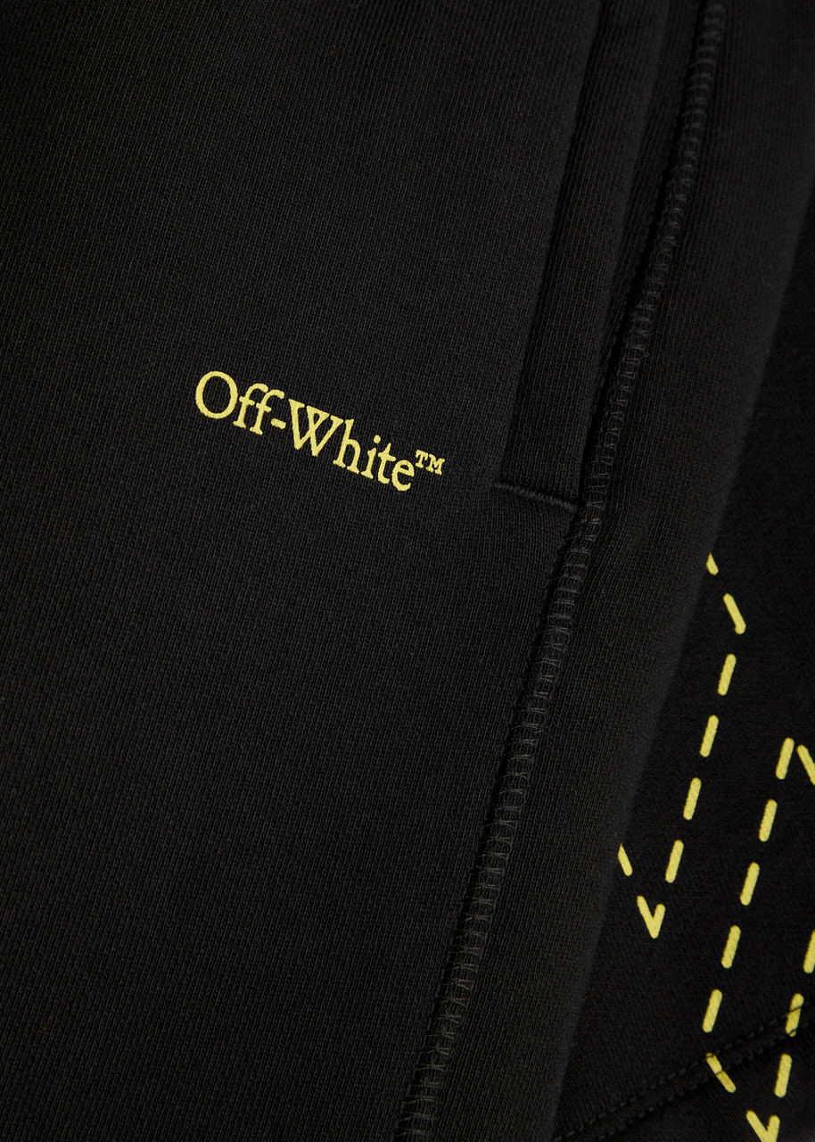 Off-white Bookish Diag Track Shorts In Black