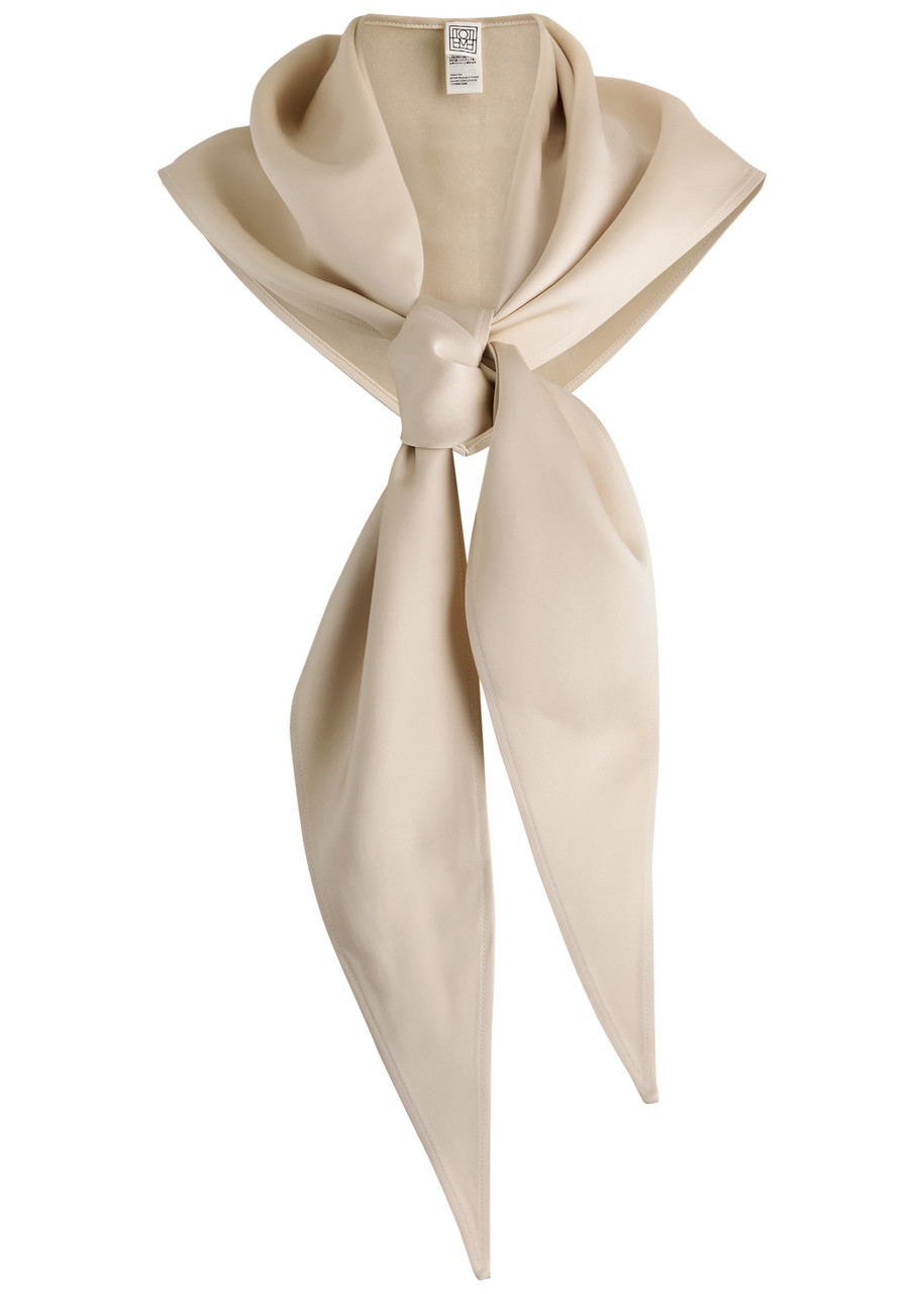 Toteme Satin Scarf - Ivory - One Size