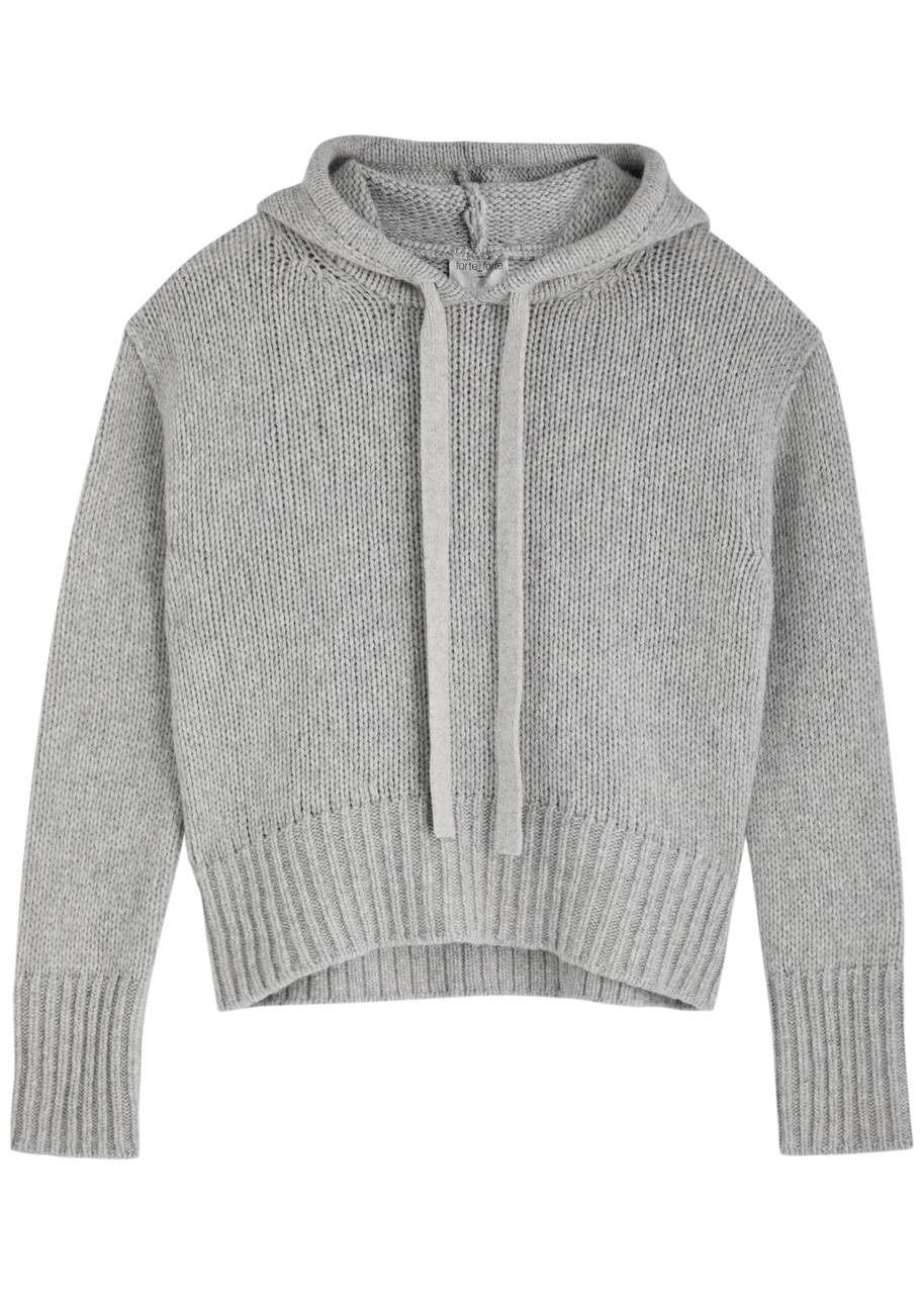 Forte Forte Forte_forte Hooded Wool Sweatshirt In Light Grey
