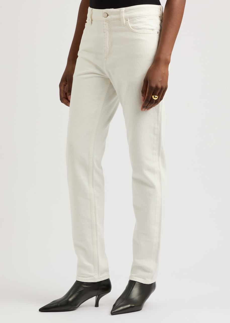 Totême Toteme Wide Leg Denim Jeans In White