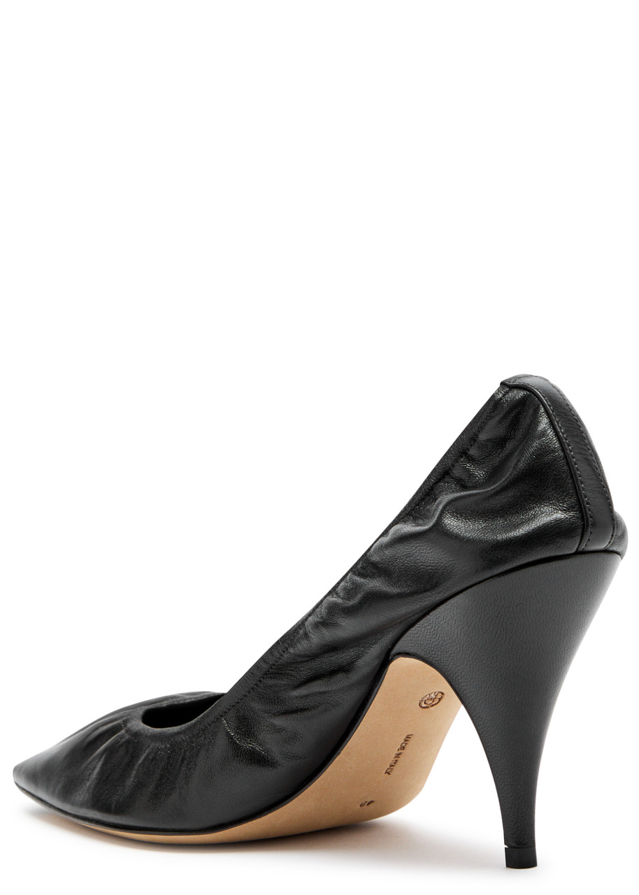 The Row Liisa Brown Leather Pumps In Black