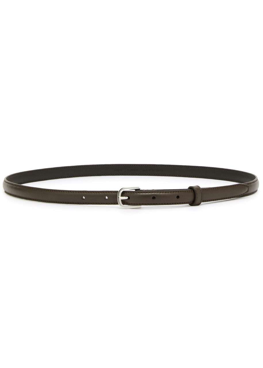Toteme Leather Belt - Chocolate - 70 (UK6/xS)