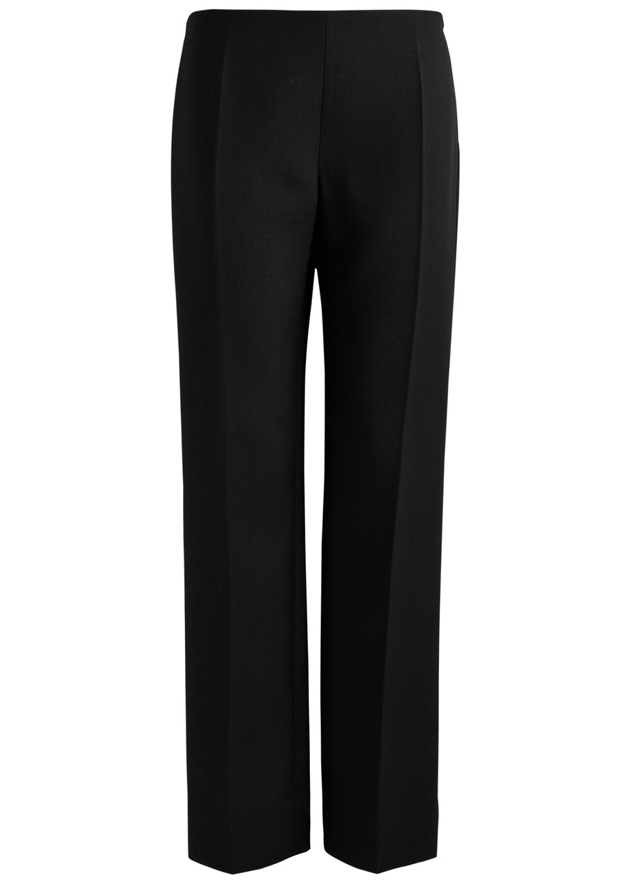 The Row Vesco Straight-leg Wool Trousers In Black