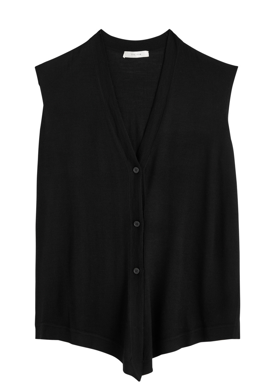 The Row Harrell Wool Vest - Black - L (UK14 / L)