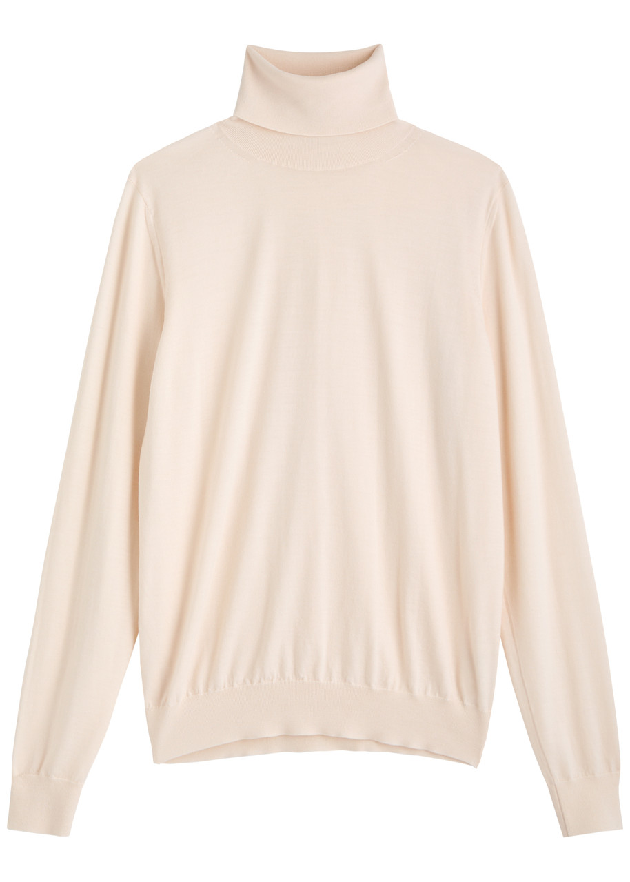 The Row Heva Fine-knit Wool Jumper In Cream
