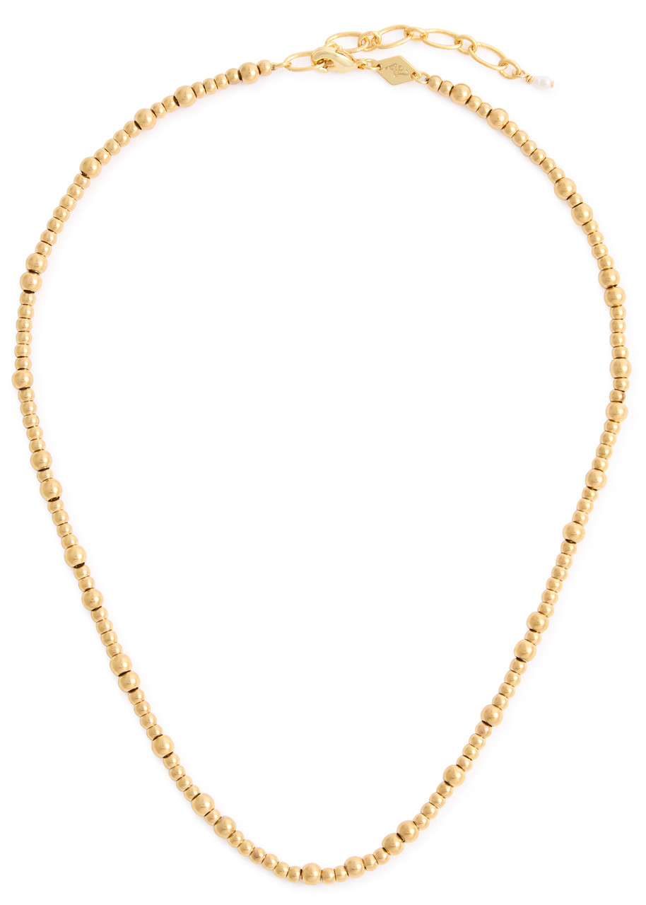 Anni Lu Goldie 18kt Gold-plated Beaded Necklace In Gold