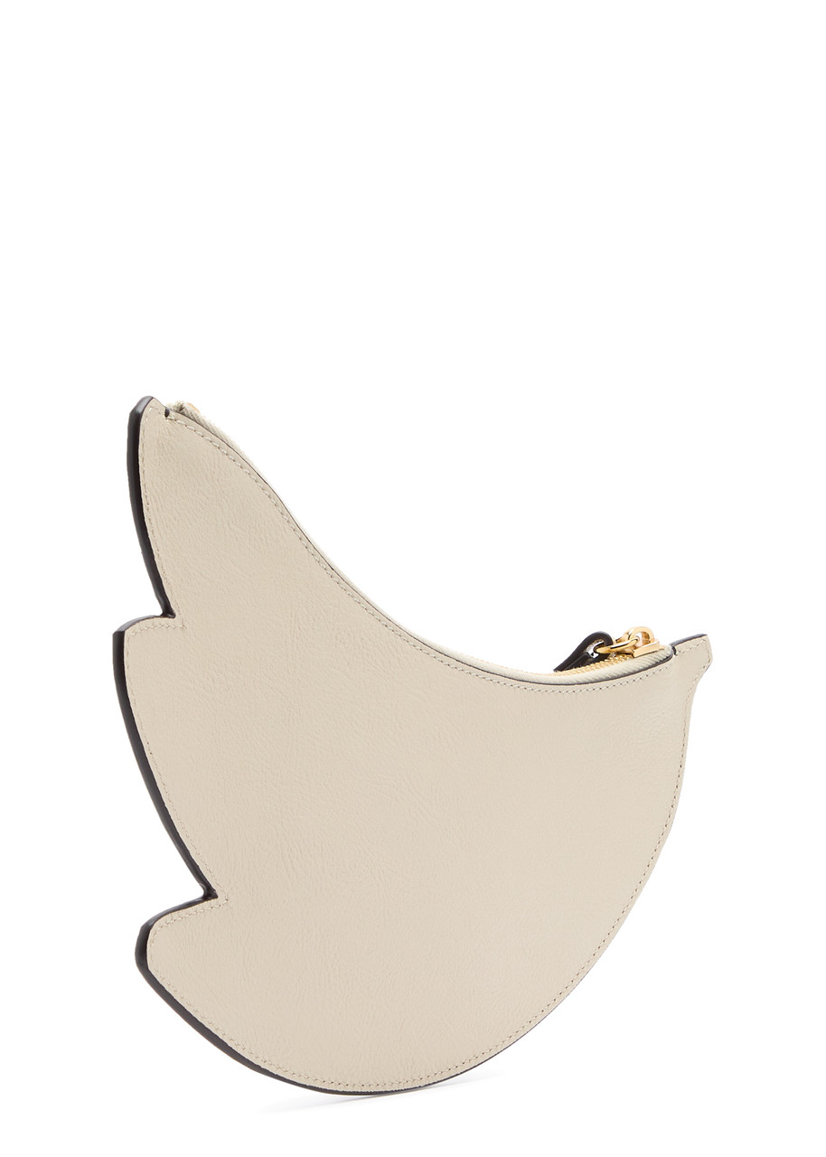 Chloé Chloe Banana Leather Pouch In Beige