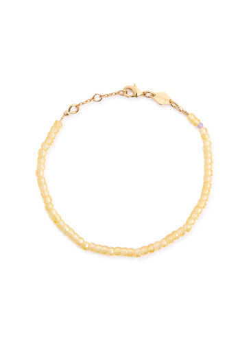 Anni Lu Tan Line Beaded Bracelet In Yellow