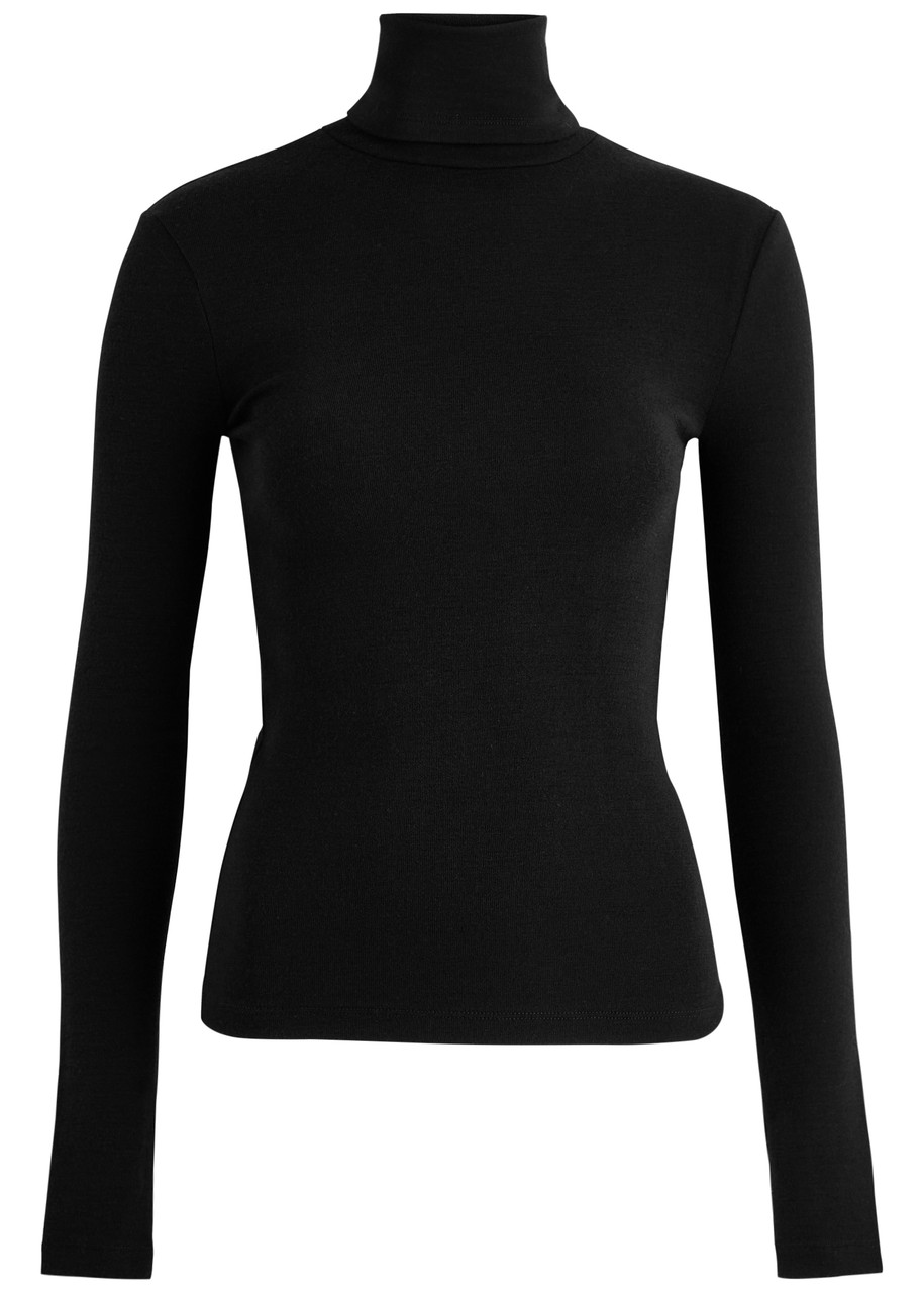 Rohe Roll-neck Stretch-wool Jumper - Black - 36 (UK8 / S)