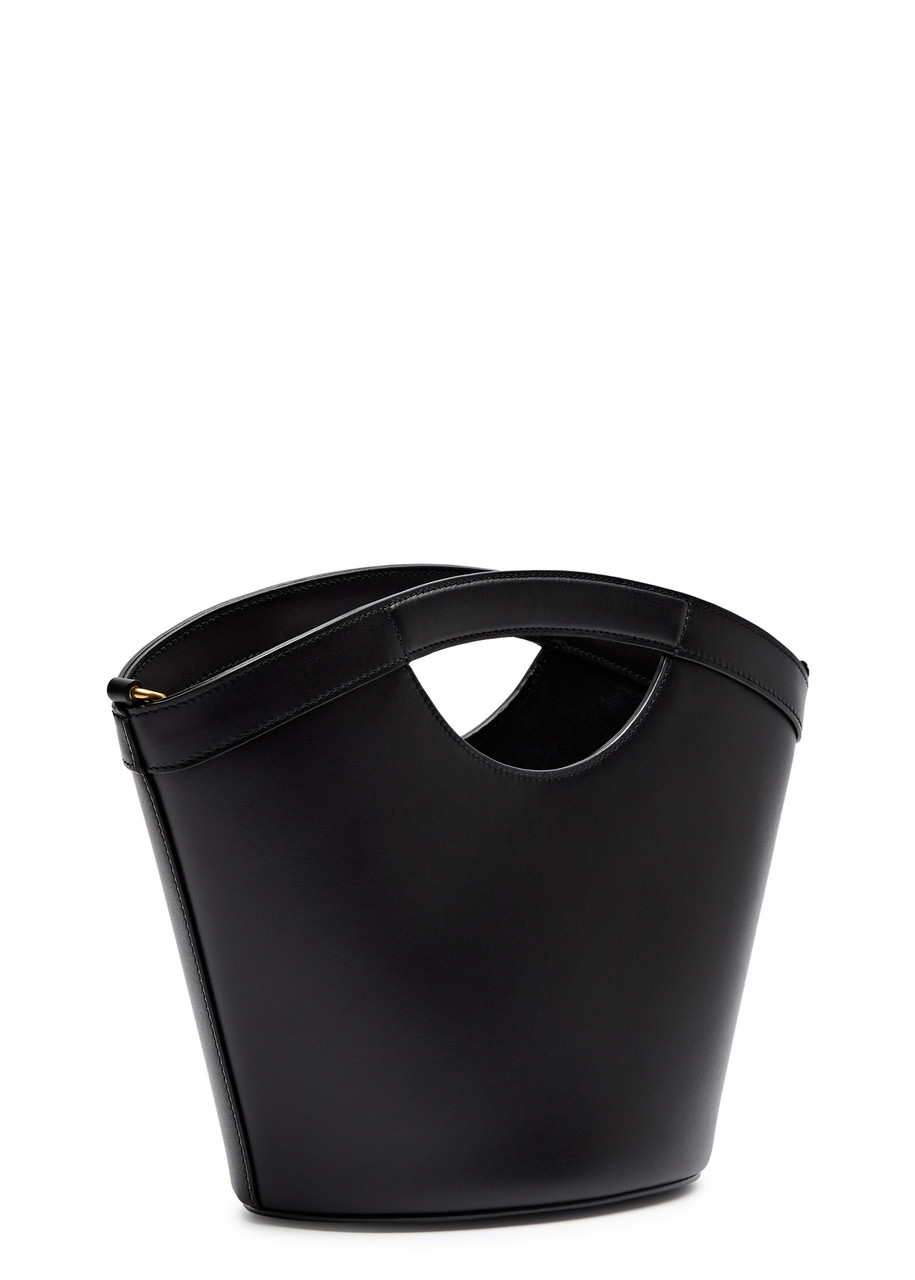 Saint Laurent Celia Mini Leather Top Handle Bag In Black