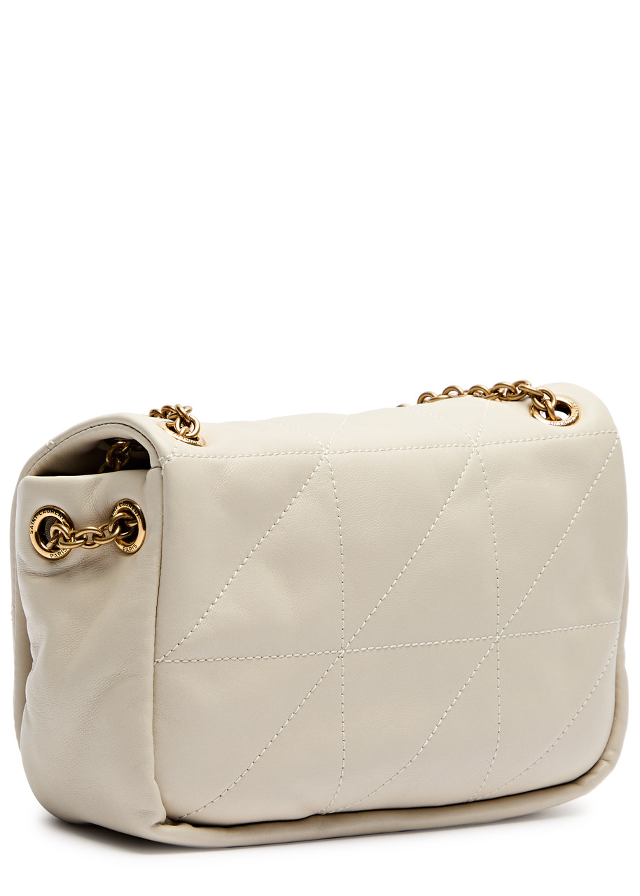 Saint Laurent Jamie 4.3 Mini Leather Shoulder Bag In White