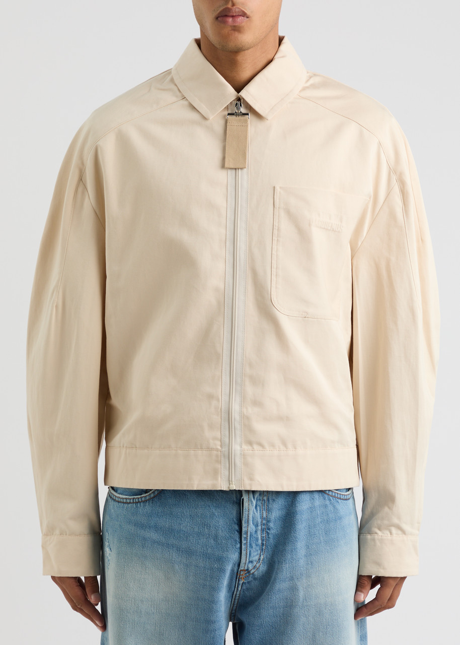  Jacquemus Le Blouson Linu Logo Nylon Jacket - Beige - 48 (it48 / M) 