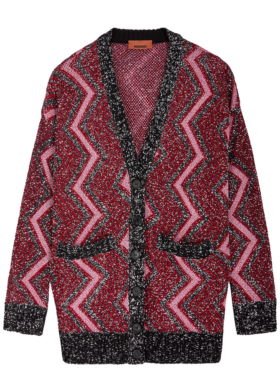Missoni Zigzag Sequin-embellished Cardigan - Multicoloured