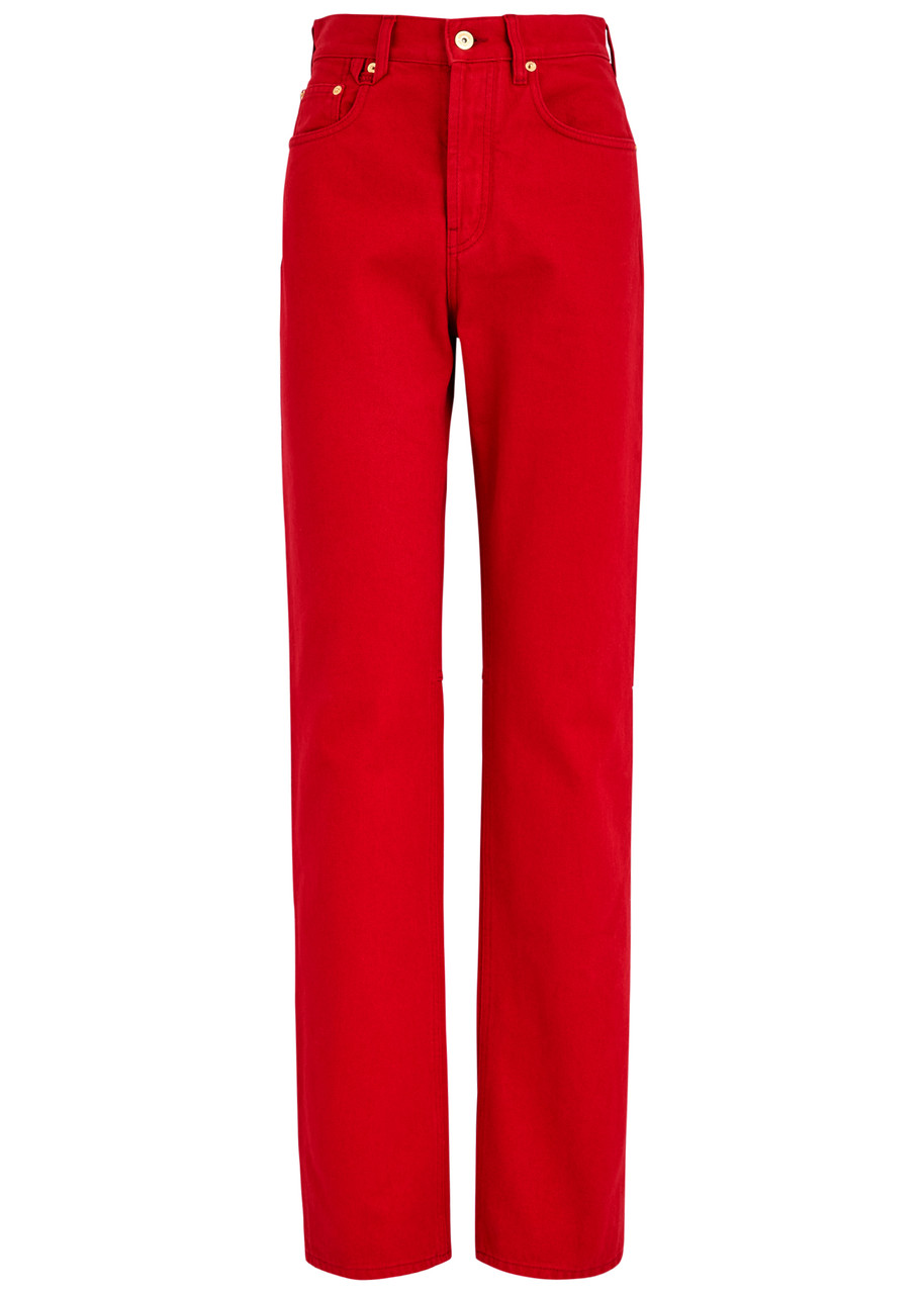 Jacquemus Le De-nîmes Droit Straight-leg Jeans - Red - 25 (W25 / UK6 /xs)