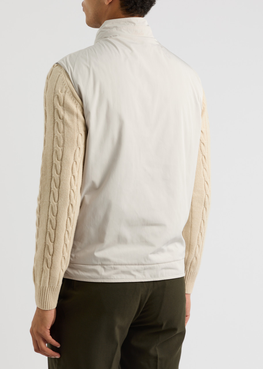  Aurélien Resort Reversible Shell Gilet - Cream - M 