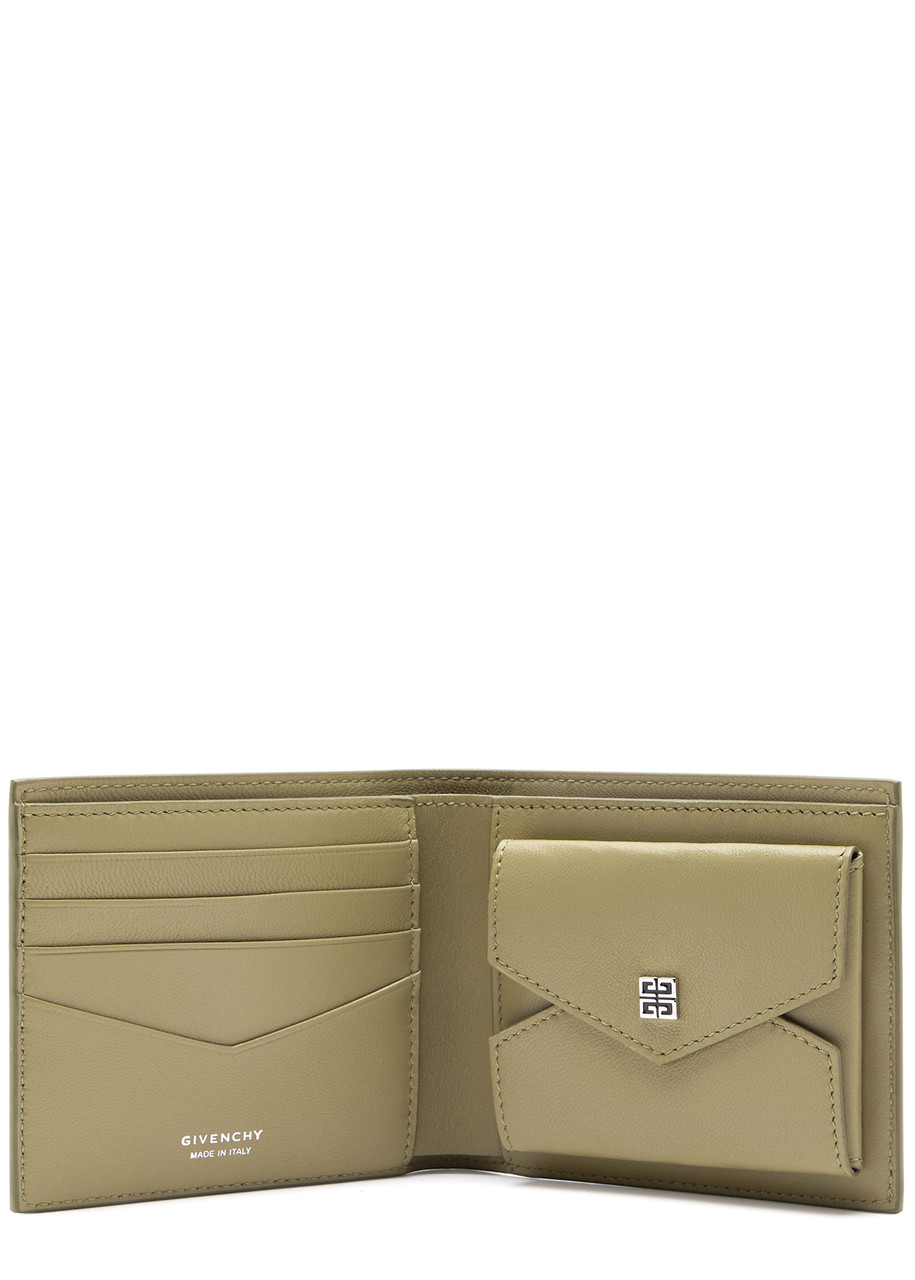  Givenchy 4g-embossed Leather Wallet - Khaki - One Size 