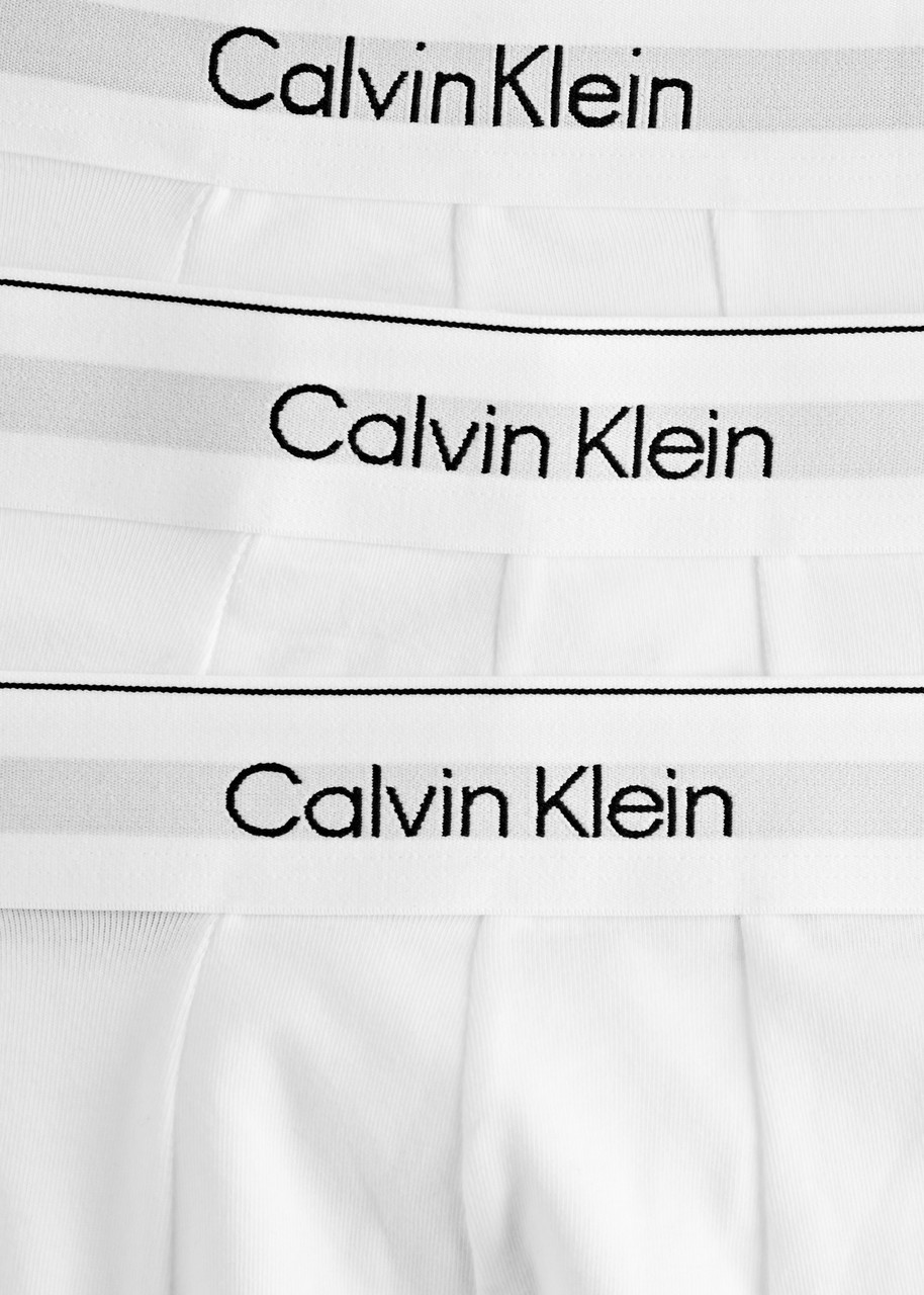 Calvin Klein Mens White Pack Of Three Cotton Stretch Classic-fit Stretch-cotton Trunks In White