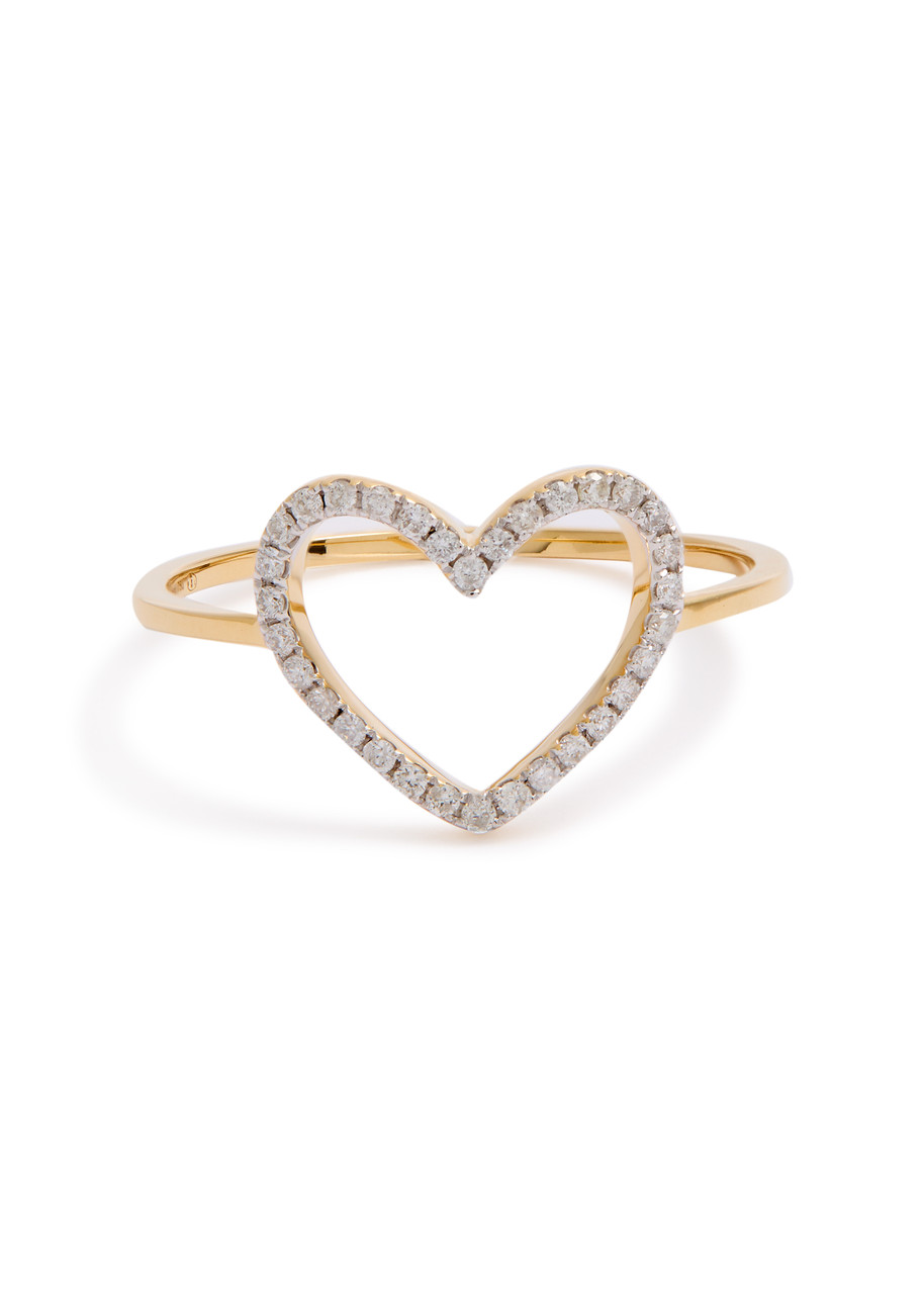 Yvonne Leon Bague Petit Coeur 18kt Gold Ring - 56 (56cm / S)