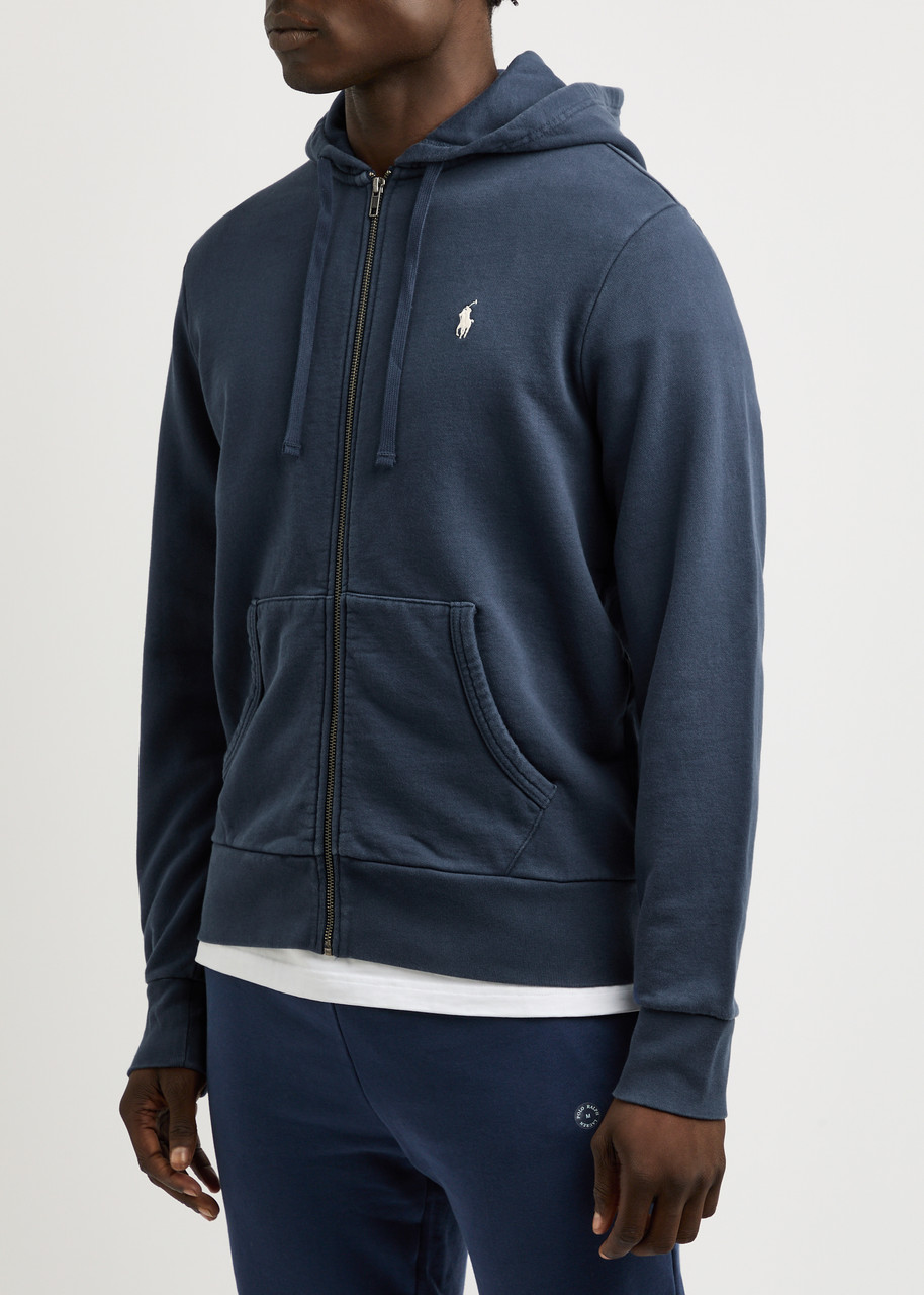 Polo Ralph Lauren Hoodie Man Ralph Lauren - Lsfzhoodm1-long Sleeve-sweatshirt - Blue In Navy