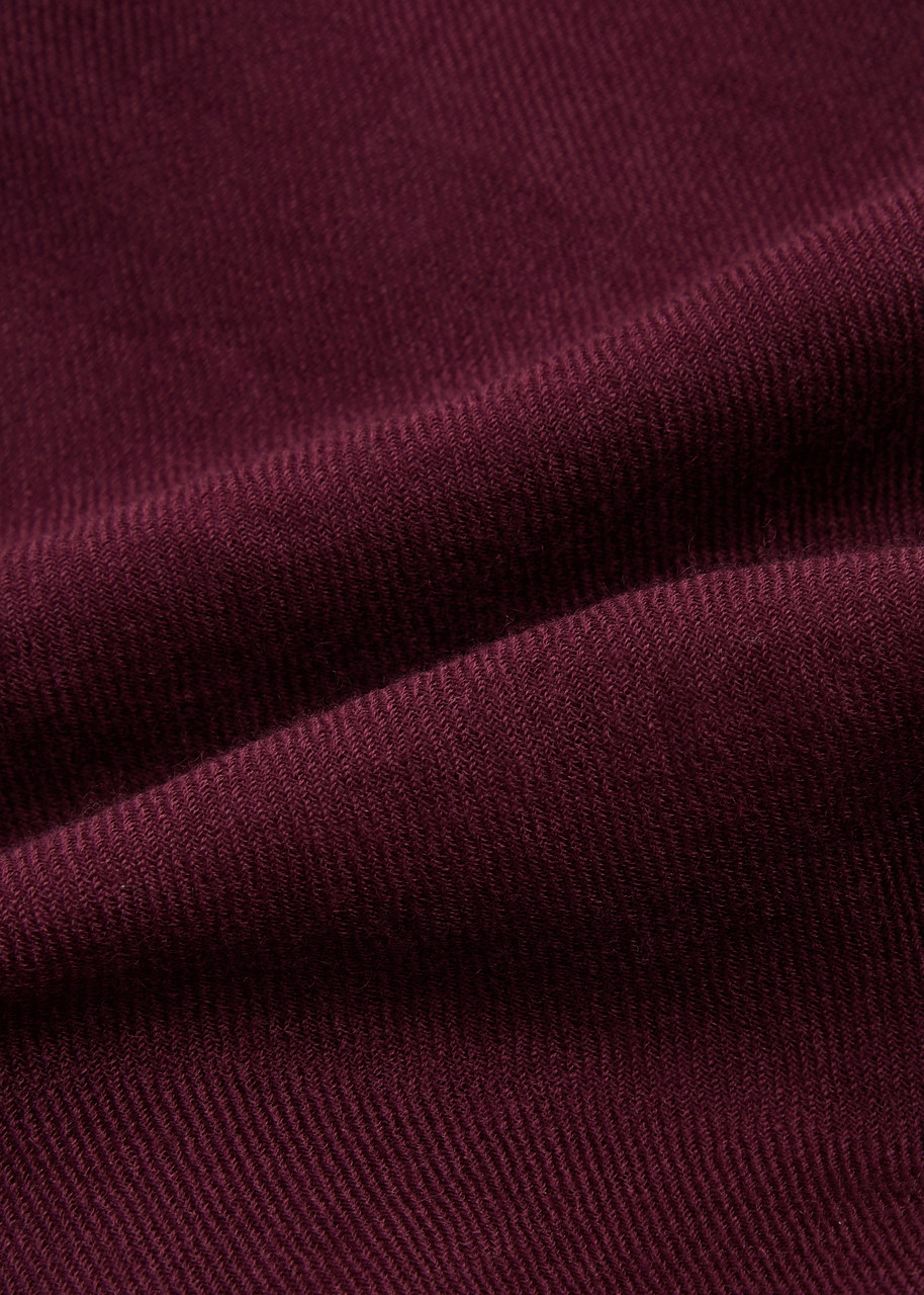  Ama Pure Fringed Cashmere Scarf - Burgundy - One Size 