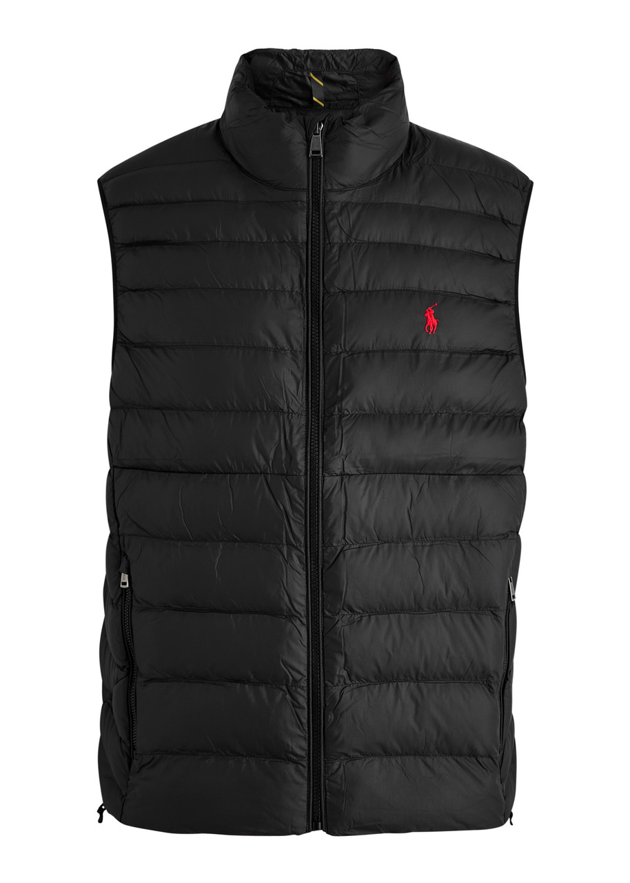 Polo Ralph Lauren Logo Quilted Shell Gilet - Black - XL