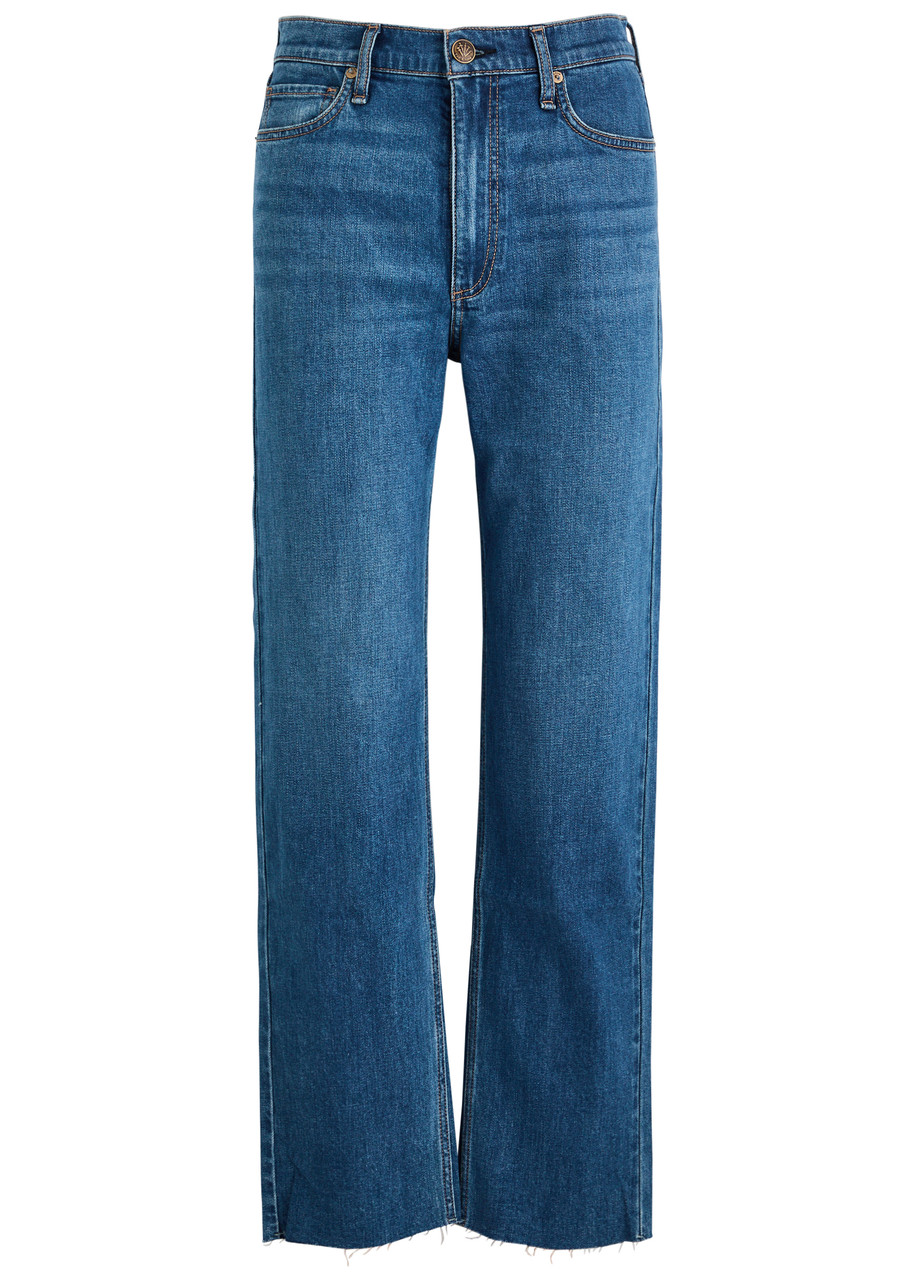 Rag & Bone Harlow Straight-leg Jeans In Dark Blue