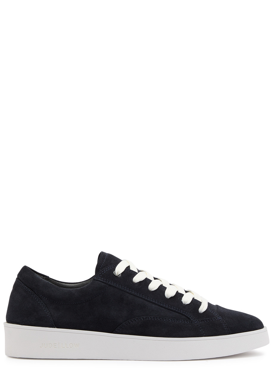 Jude Llow Nico Panelled Suede Sneakers In Navy