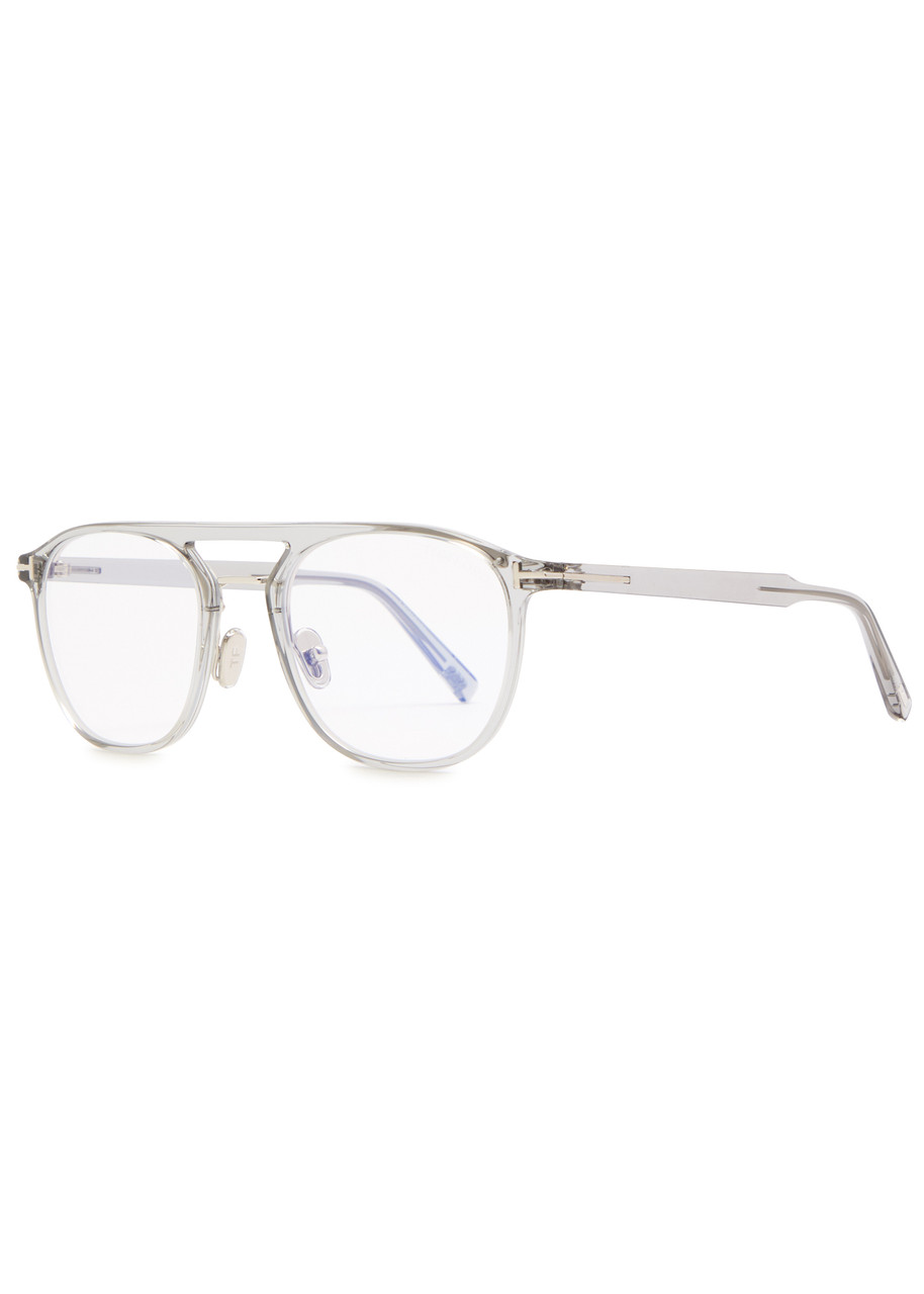 Tom Ford Aviator-style Optical Glasses - Grey - One Size