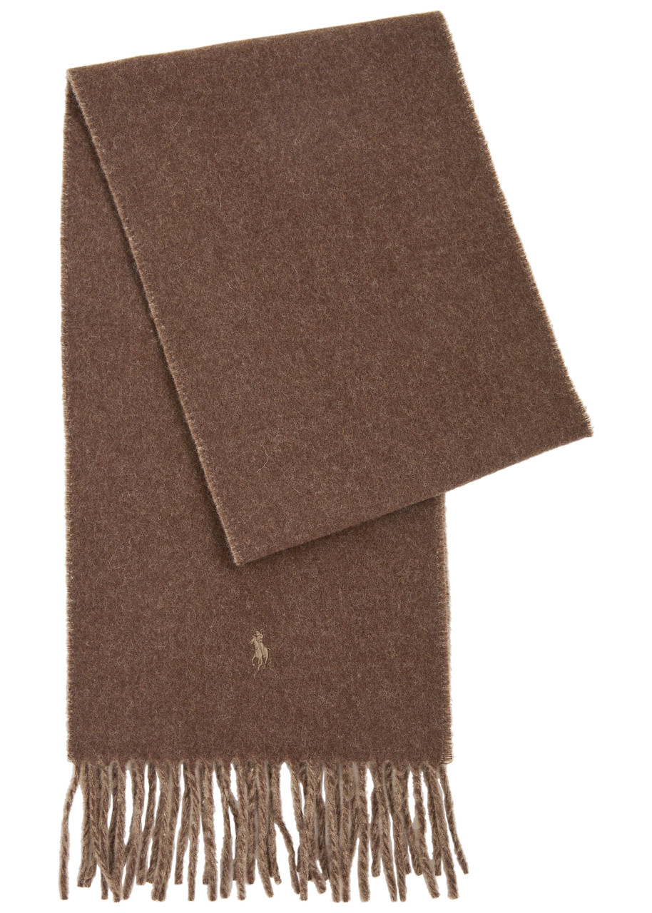 Polo Ralph Lauren Reversible Wool-blend Scarf - Brown - One Size