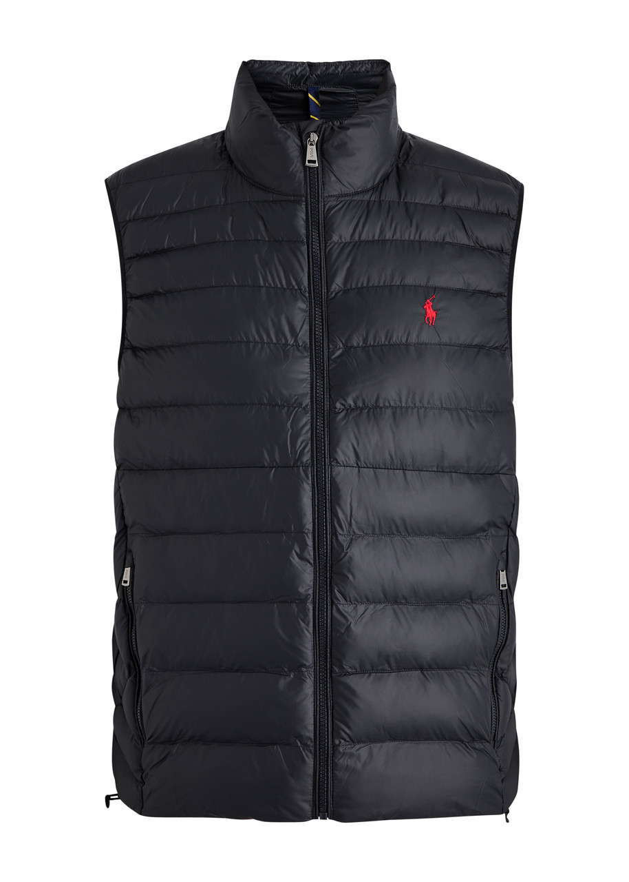 Polo Ralph Lauren Logo Quilted Shell Gilet - Navy - XL