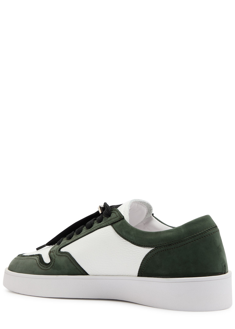 Jude Llow Telier Panelled Suede Sneakers In Green