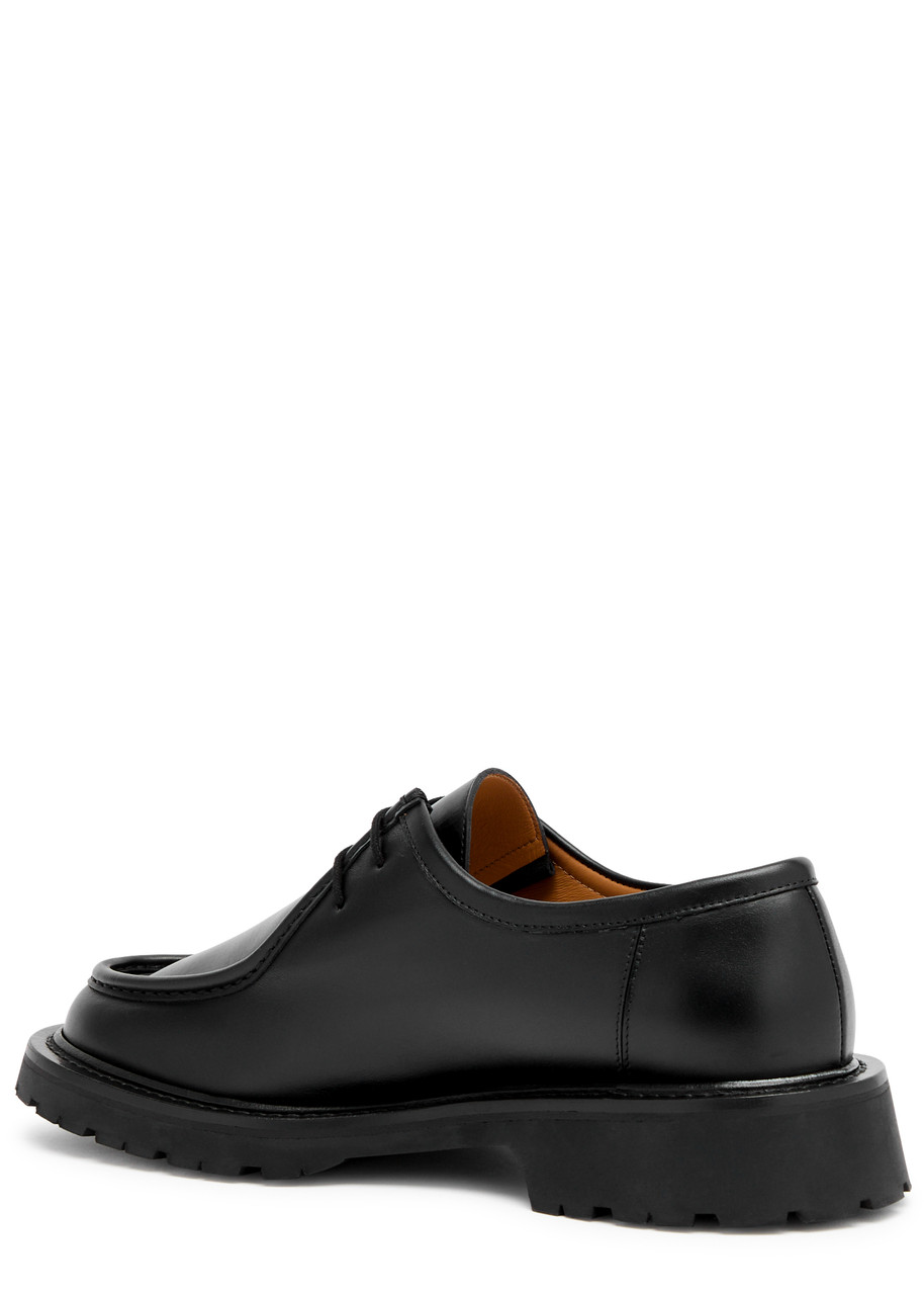 Legres Leather Derby Shoes In Black