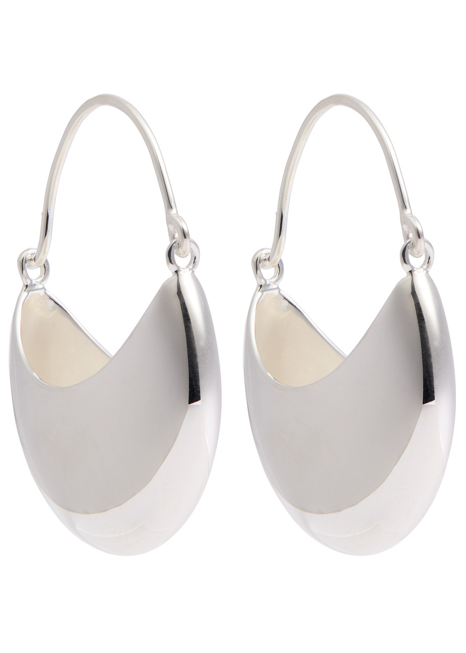 Daphine X Monikh X Monikh Dale Rochelle Hoop Earrings In Silver