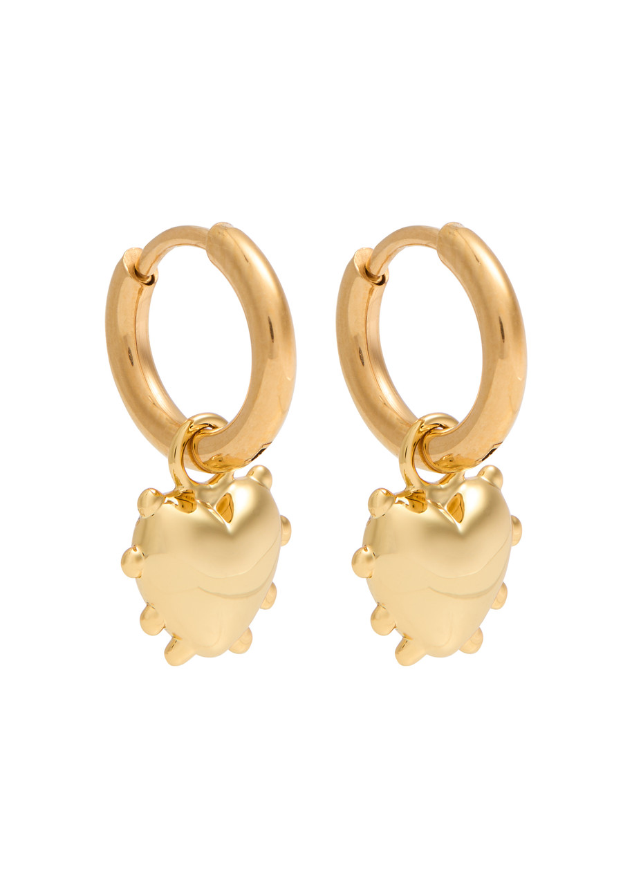 Sandralexandra Milagros Mini 18kt Gold-plated Hoop Earrings In Gold