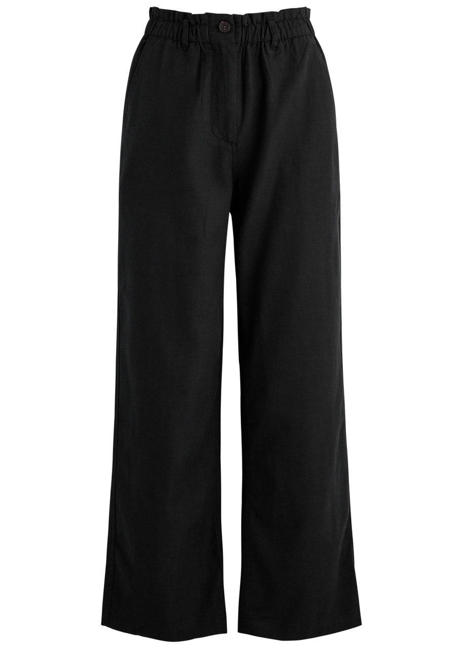 Rails Lira Straight-leg Cotton-blend Trousers In Black