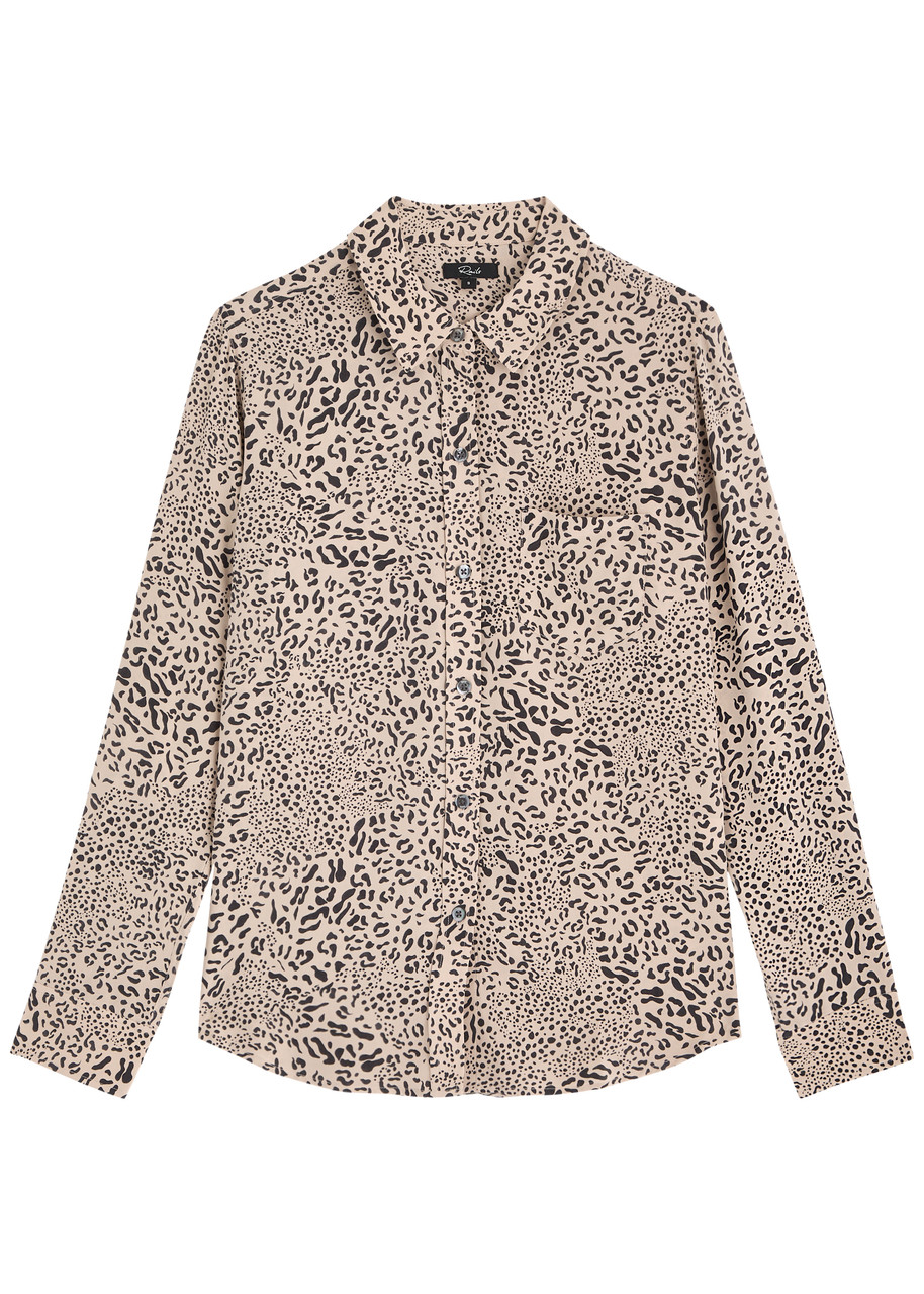 Rails Kate Wild Cat Print Button-up Shirt In Leopard