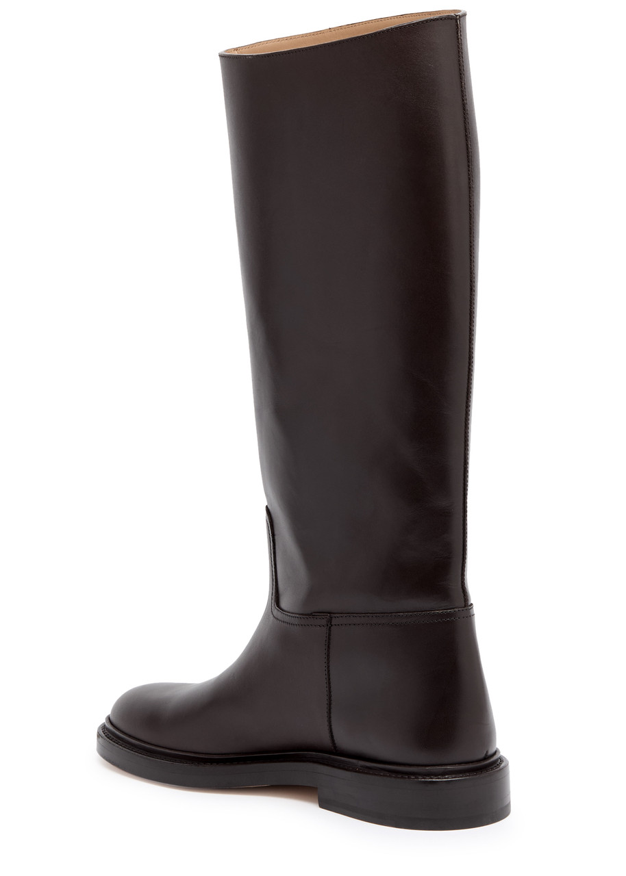 Legres Leather Knee-high Riding Boots In Brown
