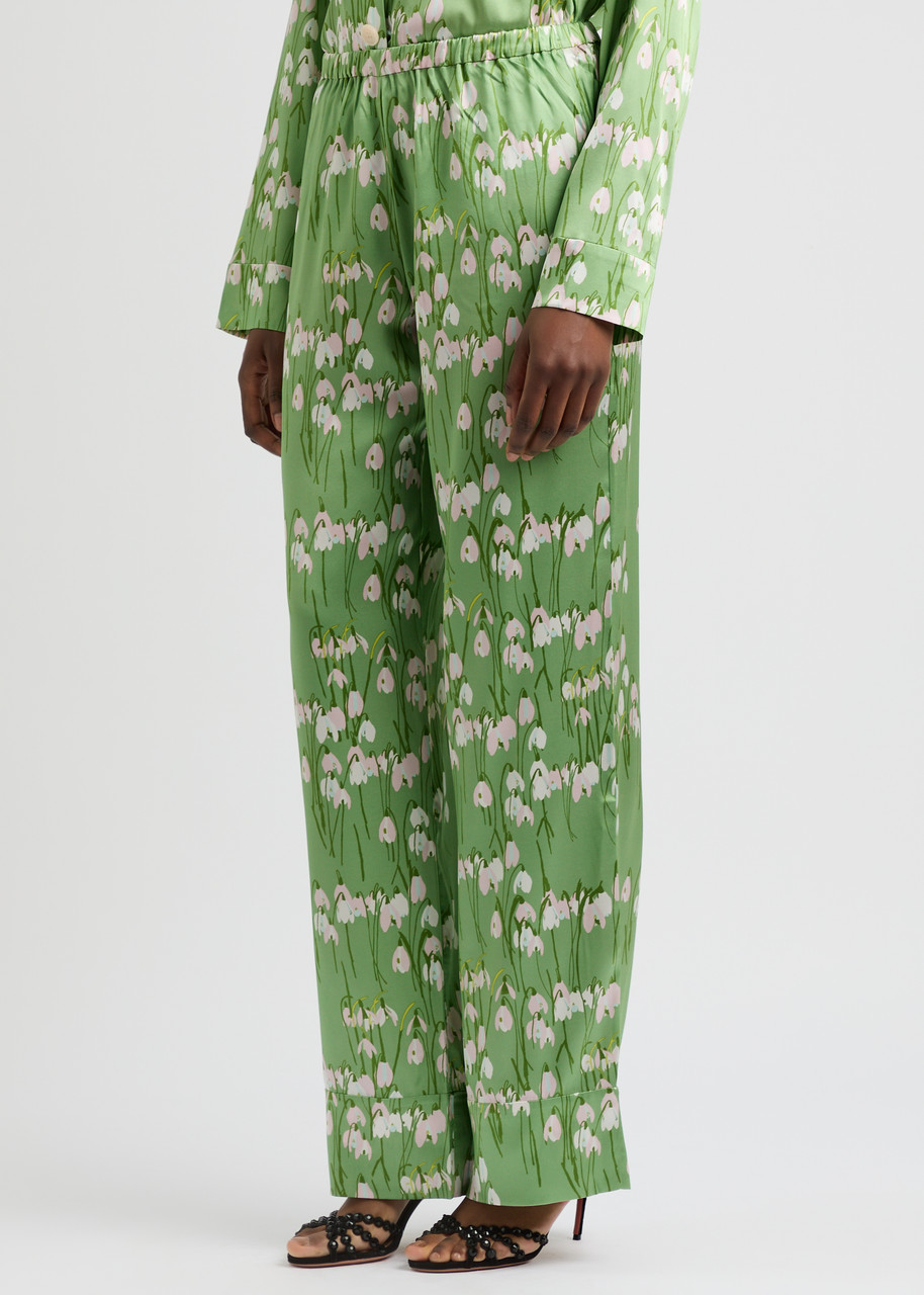Bernadette Louis Floral-print Stretch-silk Pyjama Trousers In Multi Print