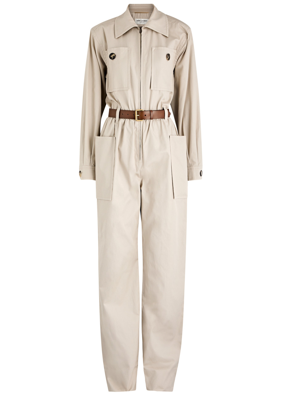 Saint Laurent Jumpsuits In Beige