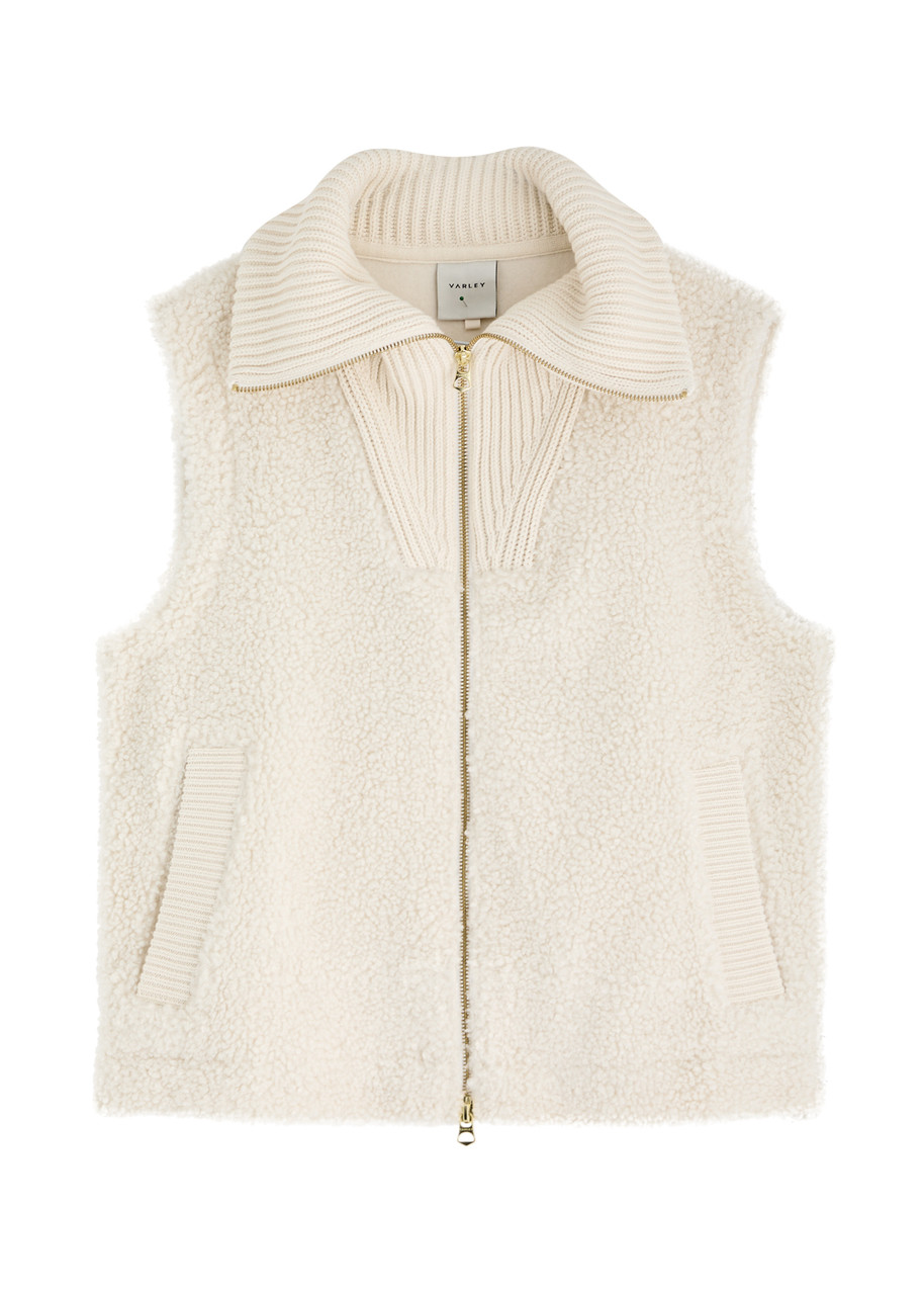 Varley Aspen Fleece Gilet In Cream