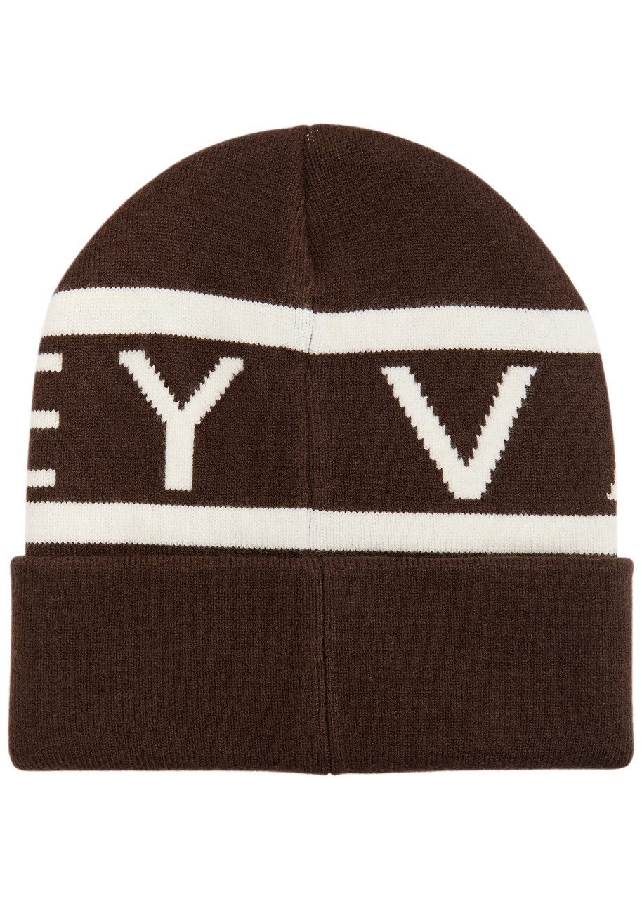 Varley Belden Logo Jersey Beanie In Brown