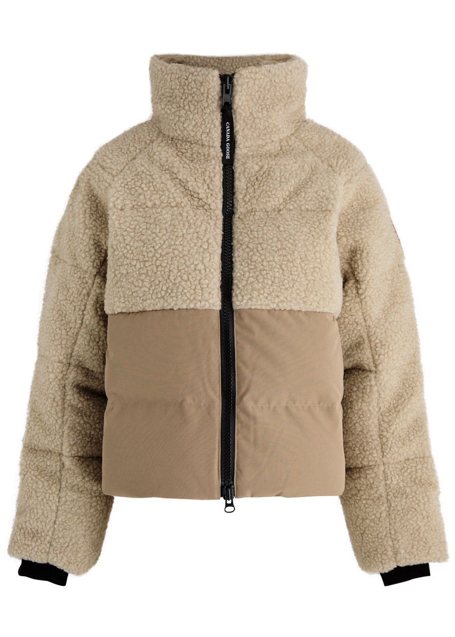 Canada Goose Elora Quilted Shell and Fleece Jacket - Tan - L (UK14 / L)