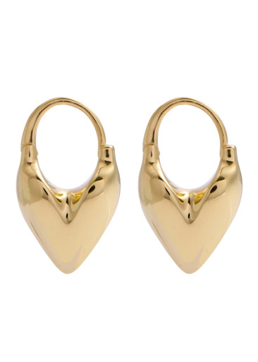 Roscida Heart hoops Ф Roscida Heart Hoops | Gold Earrings | Otiumberg