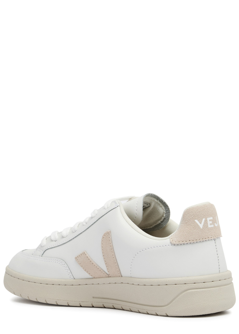 Veja Woman's V12 White And Beige Vegan Leather Sneakers In Beige
